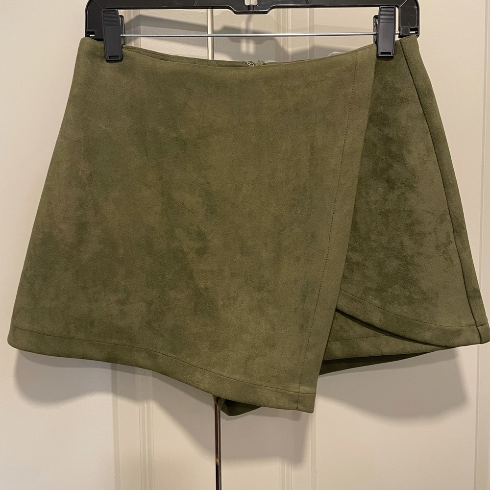 Suede Skort